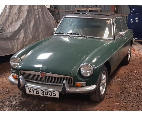 1977 MG B GT Registration number XYB 380S Chassis number GHD5-426304G Engine number 14881 Green with a beige interior Rubber 