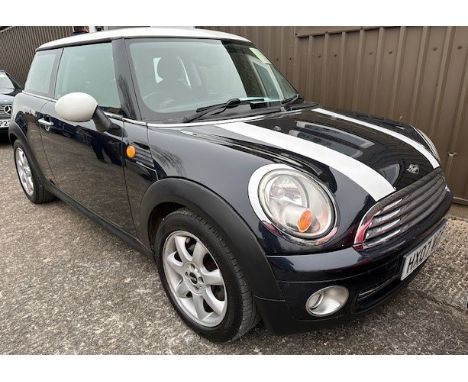 2007 Mini Cooper  Registration number HX07 WGF  Chassis number WMWMF32000TL66213  Engine number A581H839  Black with a black 