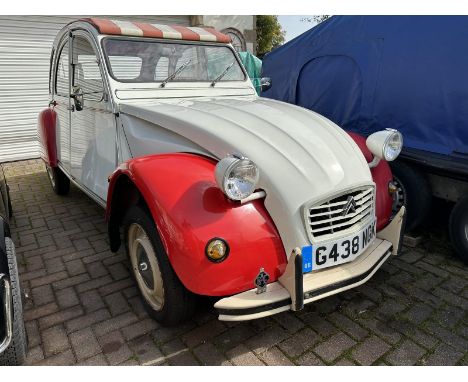1990 Citroen 2CV6 Special Registration number G438 NGK Chassis number VF7AZKA00KA366225 Engine number 0909533265 White and re