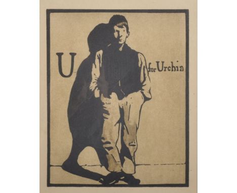 William Nicholson (1872-1949) British. "U for Urchin", from the 'An Alphabet Series', Lithograph, 9.75" x 7.75". Provenance; 