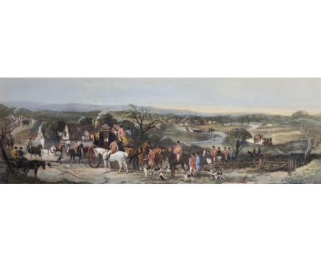 William Joseph Shayer, (1811-1892) British. "Spring", A Coaching Scene, Lithograph, Engraved by C.R. Stock, 8.25" x 25.75", a