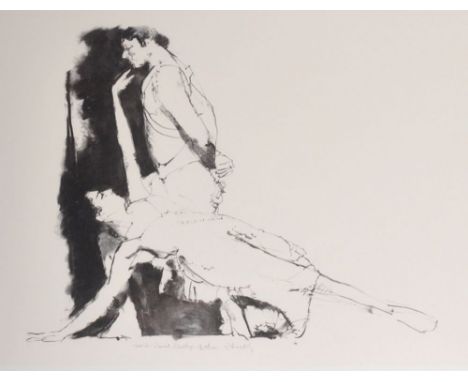 Robert Heindel (1938-2005) American. "Pas de Deux", 'David Bintley's Arthur', Lithograph, Signed, Inscribed and numbered 222/