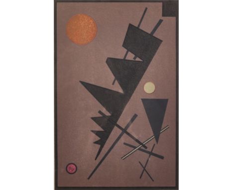 Wassily Kandinsky (1866-1944) Russian. "Komposition", Lithograph, Numbered 56/400 in Pencil, 12.25" x 8". Provenance; Goldmar