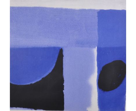 Attributed to Terry Frost (1915-2003) British. Untitled, Shades of Blue, Lithograph, 23" x 24". Provenance; Artefact, Art Con