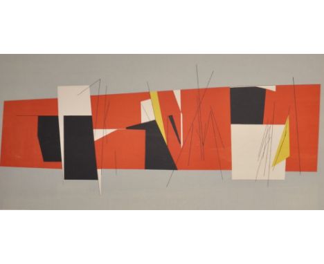 Pablo Palazuelo (1916-2007) Spanish. Untitled, Lithograph, Signed, Dated '52 and numbered 38/200 in Pencil, 15" x 32.5". Prov