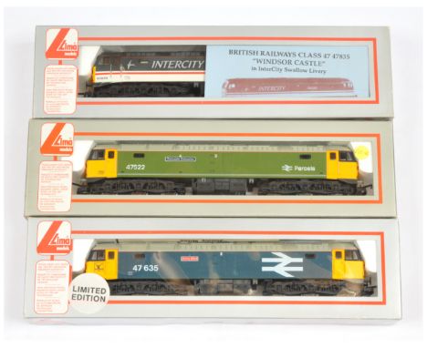 Lima OO Group of 3x Class 47 Diesel loco's. Comprising 205013 47835 InterCity Swallow Windsor Castle Cheltenham Model Centre 