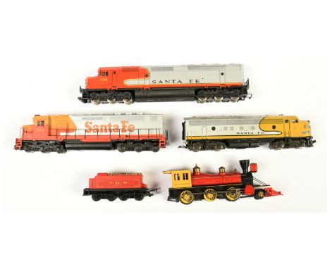 Triang, Lima, &amp; others HO, Group of US Outline Loco's. To include Triang R358 2-6-0 Davy Crocket loco &amp; tender; Lima 