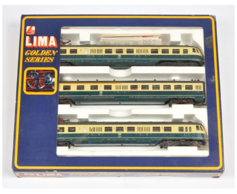 Lima HO Gauge European Outline Train Pack Ref 149801 DB Overhead Electric 3-car Set. Condition is Excellent to Near Mint in G