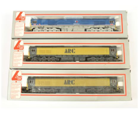 Lima OO Group of 3x Class 59 Diesel Loco's. 204803 59103 Pale Yellow / Grey ARC - Village of Mells; 204839 same as previous b
