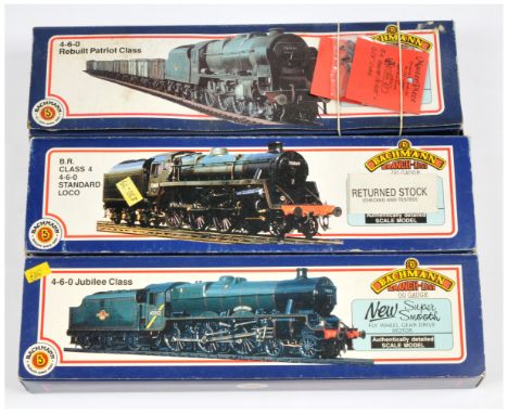 Bachmann OO Group of 3x BR Steam Loco's. Comprising 31-102 4-6-0 BR Black 75073 Standard Class (A.E. Bert Hooker nameplates a