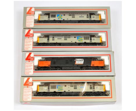 Lima OO Group of 4x Class 37 Diesel Loco's. Comprising 204856 Black / Orange 37713 Load Haul; 205077 BR Grey 37099 Railfreigh