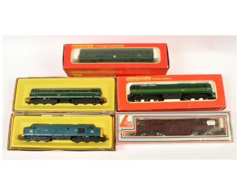Hornby &amp; Lima OO Group of Loco's &amp; Railcar. Comprising R357 A-I-A BR Green Diesel Electric; R751 CO-CO BR Blue Diesel