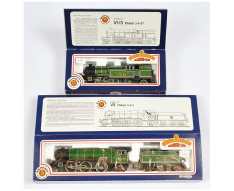 Bachmann pair of LNER Steam Locomotives comprising of 31-555 2-6-2 LNER V2 Class Steam Locomotive No. 4801 and 31-600 2-6-2 L
