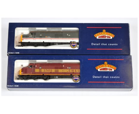 Bachmann OO Pair of Class 37 Diesel Loco's. Comprising 32-375 EW&amp;S Maroon 37419 &amp; 32-378 BR InterCity Grey / White Bu
