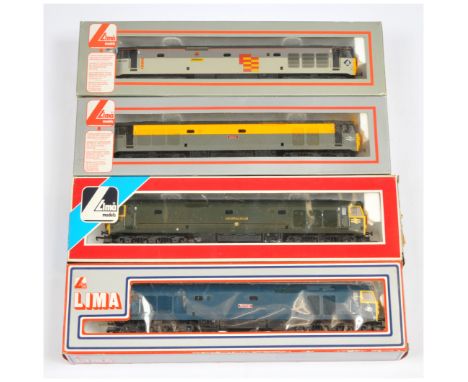 Lima OO Group of 4x Class 50 Diesel loco's. Comprising 205007 50015 BR Grey / Yellow Valiant; 205140 50007 BR Green Sir Edwar