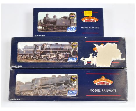Bachmann OO Group of 3x Steam Loco's. Comprising 32-225DC BR Black 47629 3F Fowler Jinty; 32-586DC 2-6-0 BR Black 43154 Ivatt