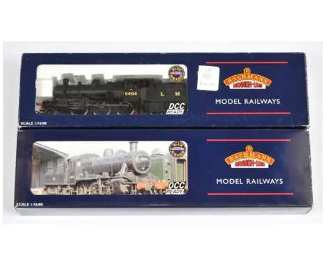 Bachmann OO Pair of Steam Loco's. Comprising 32-826Z 2-6-0 BR Black 46443 Ivatt Class 2MT - weathered finish, produced exclus