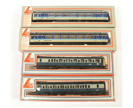 Lima OO Pair of BR DMU Commuter Trains. Comprising 205050 Class 156 BR Blue / Grey Power Car &amp; Trailing Coach; 205147 Cla