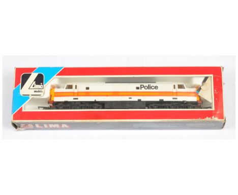 Lima OO 205177 Class 37 Diesel Loco Police - White with Orange &amp; Yellow stripes, has some marks &amp; requires gentle cle