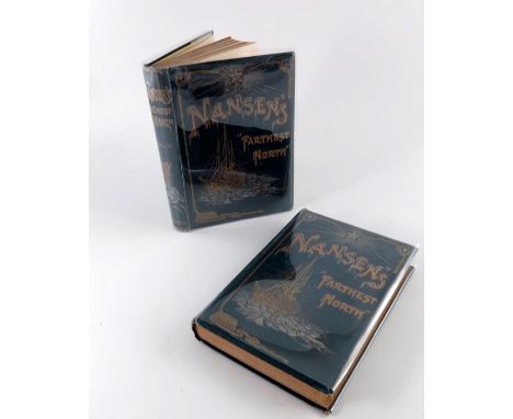 Dr Fridtjof Nansen, Farthest North Vols I &amp; II, George Newnes London 1898,  Octavo, two volumes. Original cloth over beve