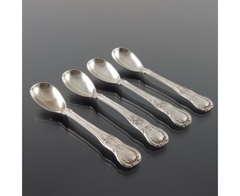 Four William IV Irish silver egg spoons, Christopher Cummins, Dublin 1835, King's pattern, double struck, 11.5cm long, 2.86oz