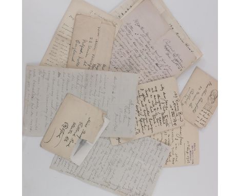 A collection of First World War and later ephemera, hand-written letters and envelopes from 1916 to 1928, and a black and whi