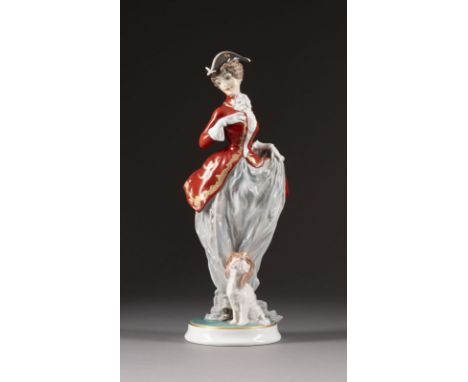 CONSTANTIN HOLZER-DEFANTI1881 Wien - 1951 LinzREITDAME (FAVORIT) Deutsch, Rosenthal, um 1920 (Entwurf 1919) Perzellan, polych