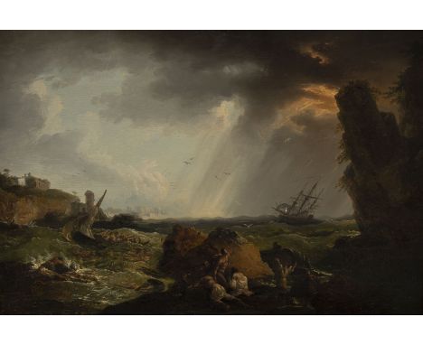 WORKSHOP OR SCHOOL OF CLAUDE JOSEPH VERNET 14 August 1714 Avignon - 3 December 1789 Paris SHIPWRECK DURING A THUNDERSTORM IN 