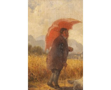 CARL SPITZWEG (CIRCLE) 1808 Munich - 1885 ibid. Walk Oil on canvas. 19,5 x 13,5 cm (F. 30 x 24 cm). Margins dam., min soiled.