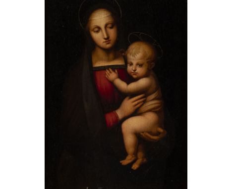 FOLLOWER OF RAFFAELLO SANZIO DA URBINO ('RAFFAEL') 1483 Urbino - 1520 Rome MADONNA DEL GRANDUCA (1506) Probably oil on poplar