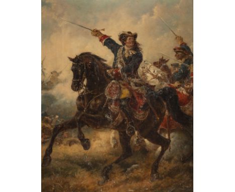 FRIEDRICH KAISER 1815 Loerrach - 1890 Berlin-Charlottenburg Painting pair: An equestrian portrait of Frederick William I of B