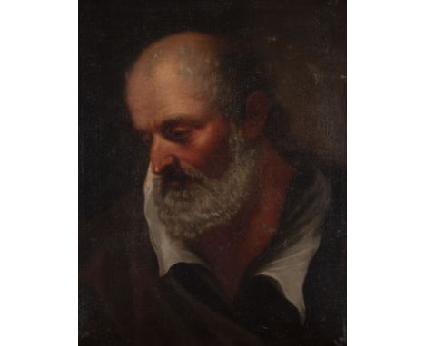 CIRCLE OF ANTON RAFAEL MENGS 1728 Aussig (Bohemia) - 1779 Rome PORTRAIT OF A BEARDED MAN Oil on canvas (old relined). 53 x 43