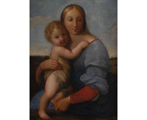 STUDIO OR FOLLOWER OF RAFFAELLO SANZIO DA URBINO ('RAFFAEL') 1483 Urbino - 1520 Rome MACKINTOSH MADONNA Oil on canvas (old re