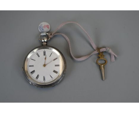 Silver pocket watch hallmarked Birmingham 1878 Max Steinman with a Baume Geneva movement