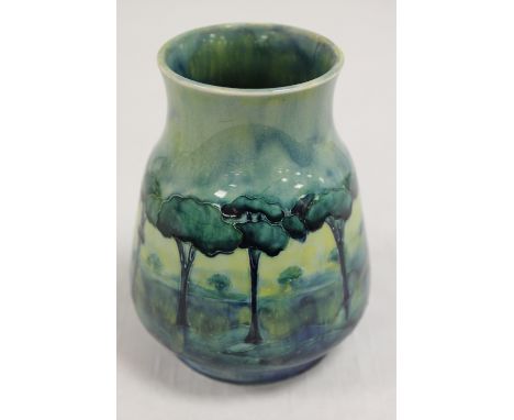 William Moorcroft for Liberty - A small vase, Hazledene pattern, height 12.5 cm. CONDITION REPORT: Good condition, the base m