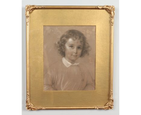 M. Jacob, 19th century gilt framed Continental school portrait in pastel on coloured paper, Paul Mendelssohn. Labels verso, 2