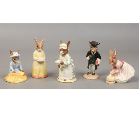 Five Bunnykins ceramic figures Fireman, Police Man, Postman and Be-Prepared etc. 
