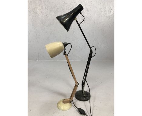 Two vintage anglepoise style desk lamps