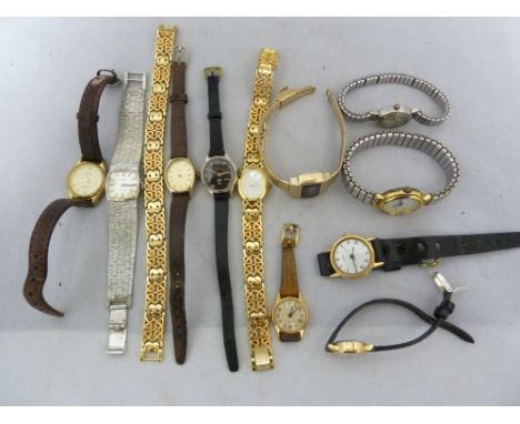A quantity of modern wristwatches including Seconda, Timex and a Smiths Empire with black face and secondary dial (qty)