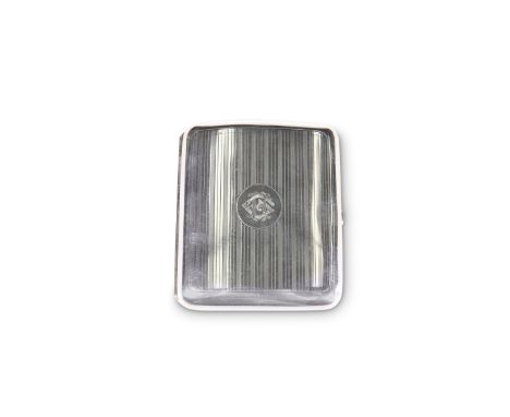 AN EDWARDIAN SILVER CIGARETTE CASE,&nbsp;by Sampson Mordan &amp; Co, London 1909, of rectangular form, shaped for the pocket,