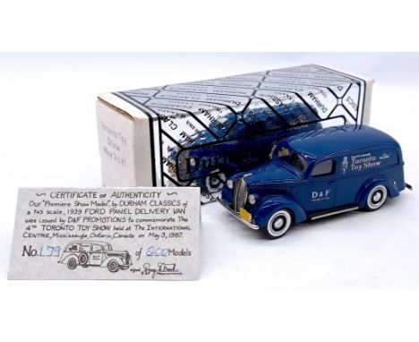 Durham Classics Boxed 1:43 Scale Ford Panel Van, D&amp;F Promotions 4th Annual Toronto Toy Show 1987, Limited Edition 179/200