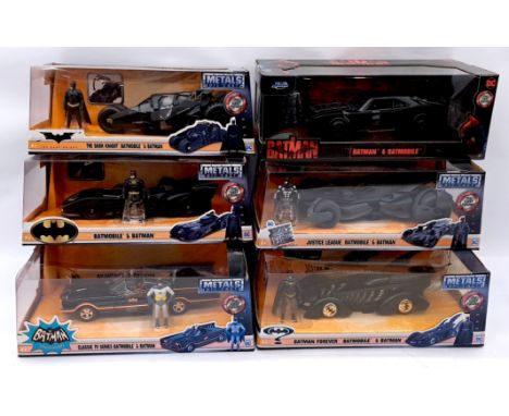 Jada Hollywood Rides 1:24 Scale Boxed Batman Batmobile Group, to include Classic TV Series, 1989 Batman, Batman Forever, The 