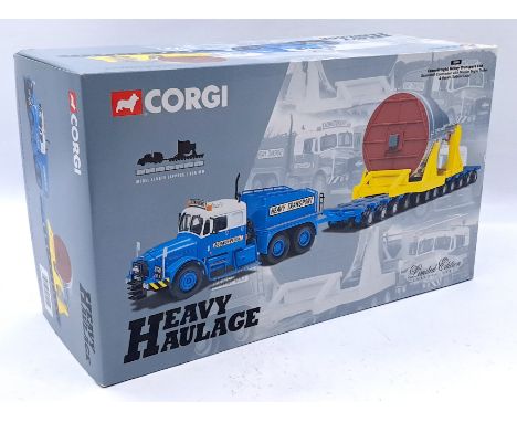 Corgi Boxed 1:50 Scale Heavy Haulage 18001 Scammell Contractor with Nicolas Bogie Trailer &amp; Steam Turbine Load "Econofrei