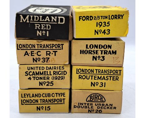 Varney 1:76 Scale White Metal Model Kits, to include No.37 London Transport A.E.C. R.T., No.15 Leyland Cub London Transport, 