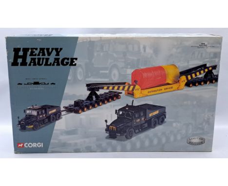 Corgi Boxed 1:50 Scale Heavy Haulage 18003 Scammell Contractor x2, Nicolas Girder Trailer, Bogies &amp; Stator Core "Wynns (G