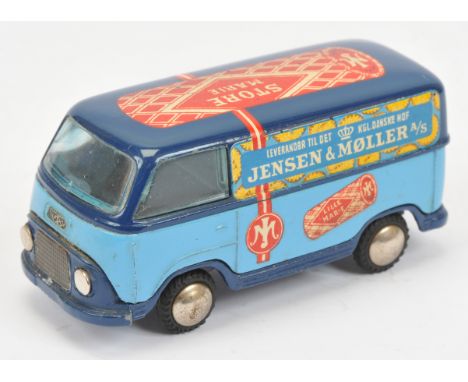 Tekno 419 Ford Taunus Transit (Type 1) Van "Jensen &amp; Moller" "Store Marie", two-tone dark blue, light blue, condition app