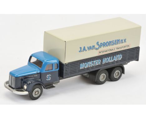 Tekno 451 Scania Vabis Covered Wagon "J.A. Van Spronsen N.V.", two-tone light blue dark blue cab, dark blue body &amp; chassi