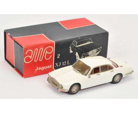 AMR Models (France) 1:43 Scale Jaguar XJ 12L LHD, white, red interior and base, detailed metal wheels, 711 to baseplate 2/197