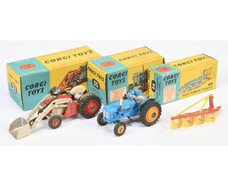 Corgi, a mixed boxed group of Farm Related Vehicles to include, (1) Corgi Toys 53 Massey Ferguson 65 Tractor with Front shove