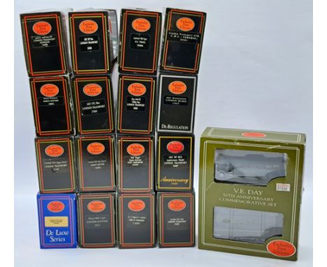 EFE Boxed Group of 1:76 Scale Model Buses, to include V.E. Day 50th Anniversary Commemorative Set, AEC RT Bus Anniversary Mod